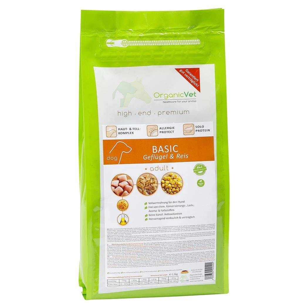 OrganicVet Basic Trockenfutter Für Hunde 3 OrganicVet Basic Trockenfutter Für Hunde