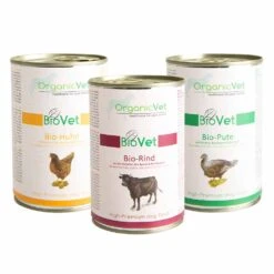 OrganicVet Hund BioVet Rind, Huhn + Pute Nassfutter Für Hunde