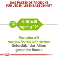 Royal Canin X-Small Ageing 12+ Trockenfutter Für ältere Sehr Kleine Hunde -Günstiges Wuff Pflege Geschäft 0054903 royal canin x small ageing 12 trockenfutter fur altere sehr kleine hunde