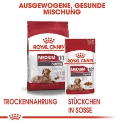 Royal Canin Medium Adult 10+ Trockenfutter Für ältere Mittelgroße Hunde -Günstiges Wuff Pflege Geschäft 0054954 royal canin medium adult 10 trockenfutter fur altere mittelgrose hunde
