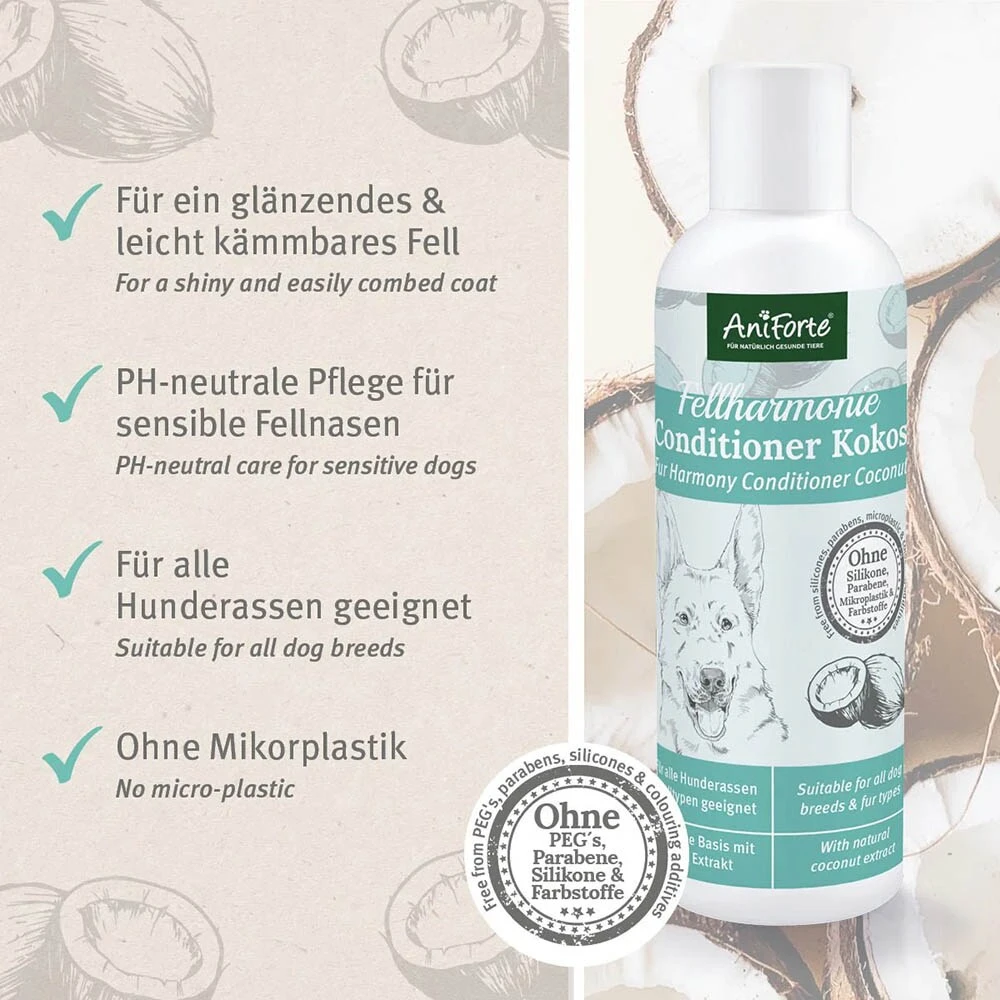 AniForte Fellharmonie Conditioner Kokos 5 AniForte Fellharmonie Conditioner Kokos – Bild 3