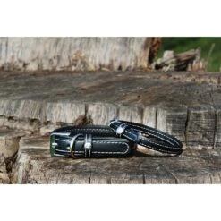 Das Lederband Barcelona Halsband Black -Günstiges Wuff Pflege Geschäft 0056806 das lederband barcelona halsband black