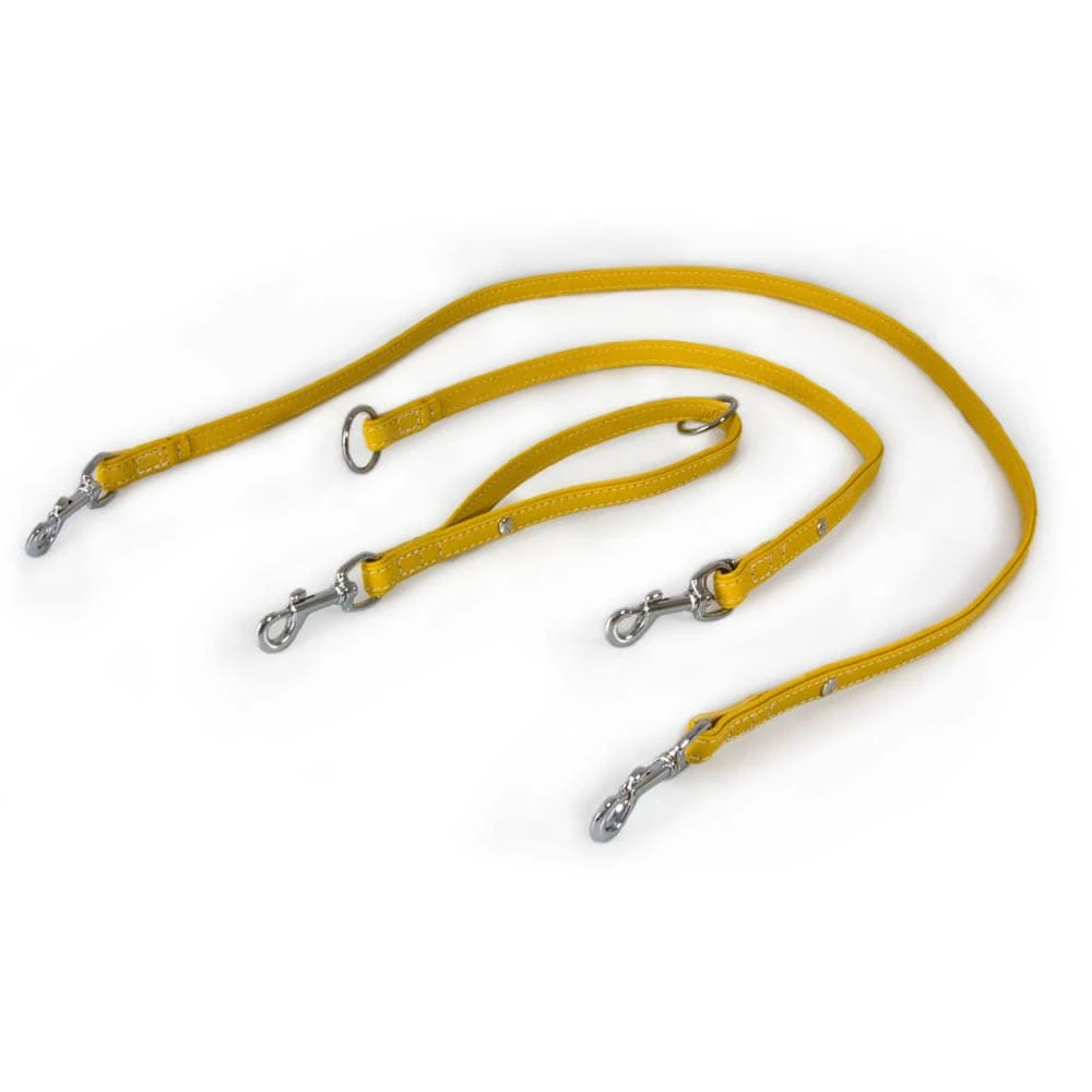 Das Lederband Barcelona Universal-Leine Vibrant-Yellow 3 Das Lederband Barcelona Universal-Leine Vibrant-Yellow