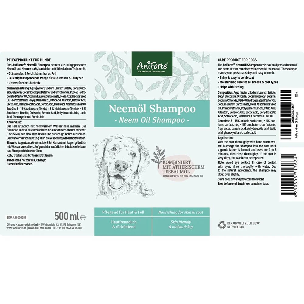 AniForte Neemöl Shampoo 10 AniForte Neemöl Shampoo – Bild 8